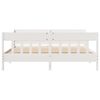 vidaXL Bed Frame without Mattress White 180x200 cm Super King Solid Wood Pine