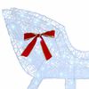 vidaXL Reindeer Pull Sleigh Cold white 70 x 26 x 128.5 cm Acrylic