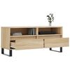 vidaXL TV Cabinet Sonoma Oak 100x34.5x44.5 cm Engineered Wood