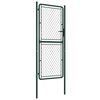 vidaXL Garden Gate Steel 100x200 cm Green