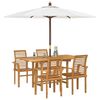 vidaXL Garden Dining Set 5 pcs Brown Solid Teak Wood
