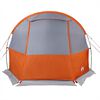 vidaXL Camping Tent Tunnel 4-Person Grey and Orange Waterproof