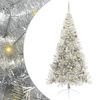 vidaXL Artificial Pre-lit Christmas Tree Silver 240 cm PET