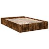 vidaXL Bed Frame without Mattress Smoked Oak 140x190 cm