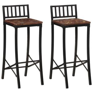 vidaXL Bar Chairs 2 pcs Solid Wood Reclaimed