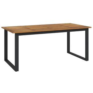 vidaXL Garden Table with U-shaped Legs 180x90x75 cm Solid Wood Acacia
