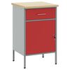 vidaXL Work Bench with Drawer with Lock Red and Grey 50 x 55 x 85 cm