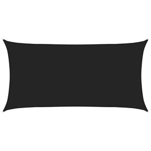 vidaXL Sunshade Sail Black 2 x 6 m HDPE