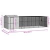 vidaXL Bird Cage Anthracite 845 x 304 x 247 cm Galvanised Steel