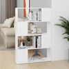 vidaXL Book Cabinet Room Divider White 80x24x124.5 cm Engineered Wood
