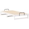 vidaXL Bed Frame White 100 x 200 cm Solid Pine Wood