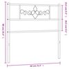 vidaXL Metal Replace Headboard White 75 cm