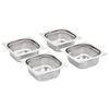 vidaXL Gastronorm Containers 12 pcs GN 1/6 65 mm Stainless Steel