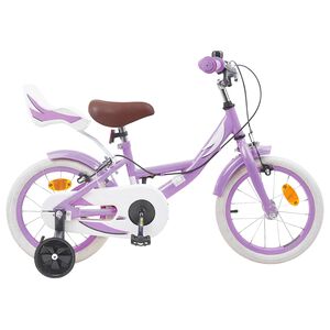vidaXL Kids Bike 12 Inches for 2-4 Years Old Purple