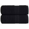 vidaXL Guest Towels "FROGN" 2 pcs Black 30x50 cm 360 gsm