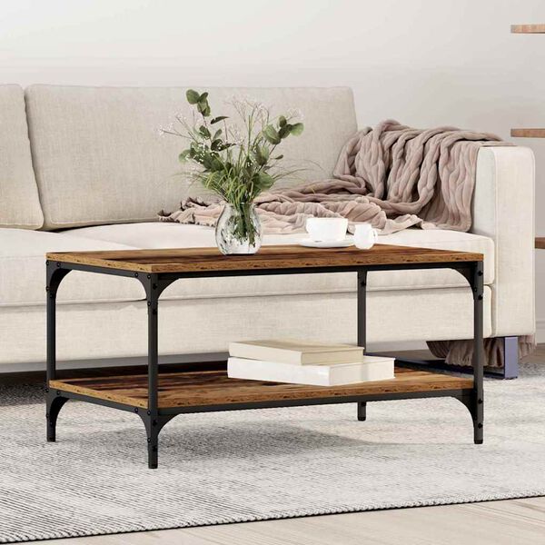 vidaXL Coffee Table Old Wood 80 x 50 x 40 cm Engineered Wood