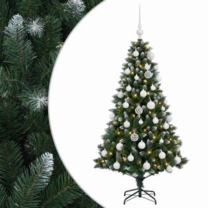 vidaXL Artificial Christmas Tree with Bauble 120 cm 150 LEDs