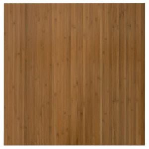 vidaXL Rug Square Brown 100x100 cm Bamboo