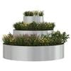 vidaXL Garden Planter Silver 90 x 90 x 20 cm Galvanised Steel