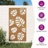 vidaXL Garden Wall Decoration 105x55 cm Corten Steel Leaf Design