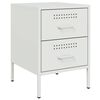 vidaXL Bedside Cabinets 2 pcs White 36x39x50.5 cm Steel