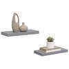vidaXL Floating Wall Shelves 2 pcs Grey 50x23x3.8 cm MDF