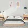 vidaXL Bed Frame Brown 140 x 190 cm Solid Pine Wood
