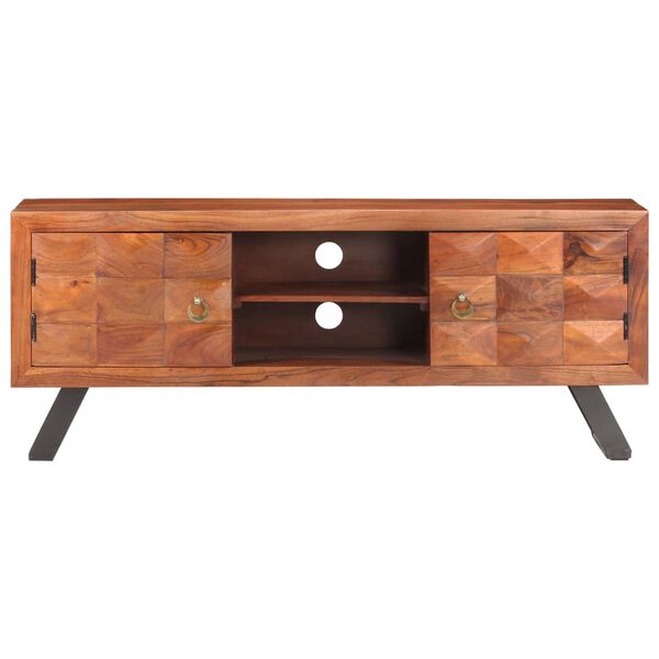 vidaXL TV Cabinet 122x30x49 cm Solid Acacia Wood