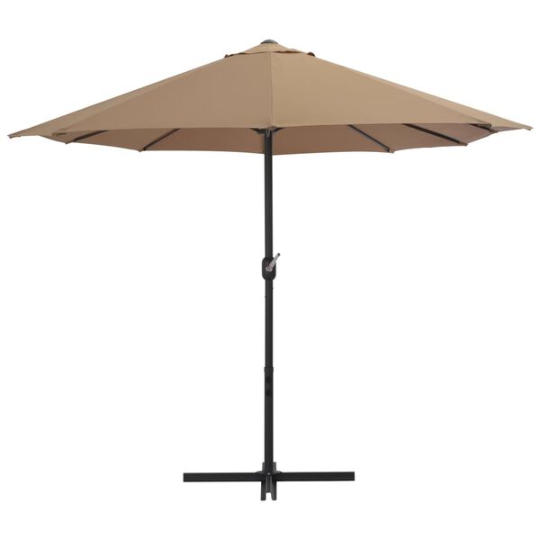 vidaXL Garden Parasol with Aluminium Pole 460x270 cm Taupe