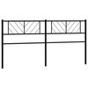 vidaXL Metal Replace Headboard Black 200 cm