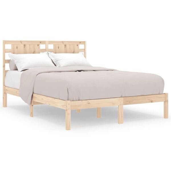 vidaXL Bed Frame without Mattress 120x190 cm Small Double Solid Wood