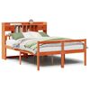 vidaXL Bookcase Bed without Mattress Wax Brown 140x200cm Solid Wood Pine