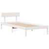 vidaXL Bookcase Bed without Mattress White 75x190 cm Small Single Solid Wood Pine