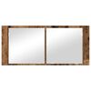 vidaXL LED Mirror Cabinet Old Wood 100 x 12 x 45 cm Engineered Wood