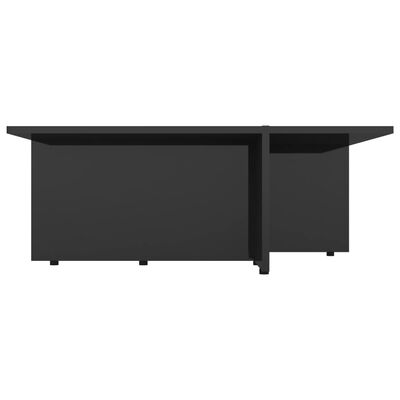 vidaXL Coffee Table High Gloss Black 79.5x79.5x30 cm Chipboard