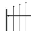 vidaXL Spike Fence Black 200 x 166 cm Powder-Coated Steel