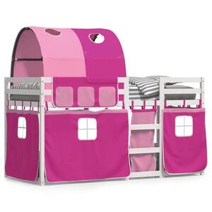 vidaXL Bunk Bed without Mattress Pink 80x200 cm Solid Wood Pine