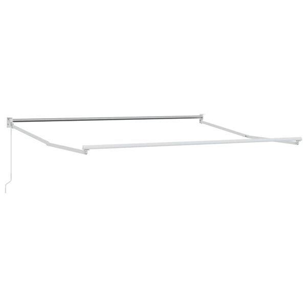 vidaXL Awning Manual White 3.5 x 2.5 m Metal