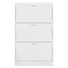 vidaXL Shoe Cabinet High Gloss White 63x24x103 cm Engineered Wood
