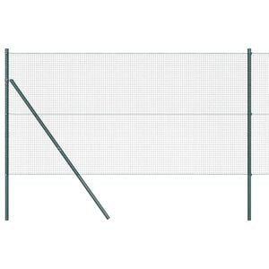 vidaXL Ground Fix Welded Wire Fence 50 x 1 m (W x H) PVC-Coated Steel