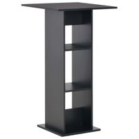 vidaXL Bar Table Black 60x60x110 cm