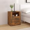 vidaXL Bedside Cabinet Smoked Oak 50x36x60 cm Engineered Wood