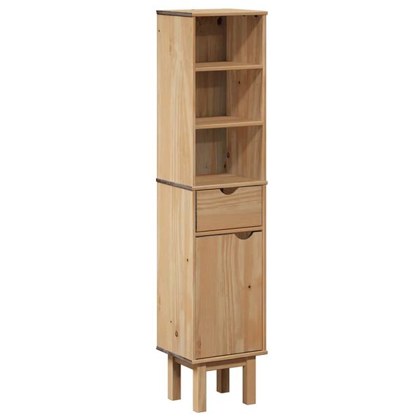 vidaXL Bathroom Cabinet OTTA 35x30x159 cm Solid Wood Pine