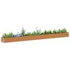 vidaXL Garden Raised Bed Light Brown 582 x 50 x 36 cm Galvanised Steel