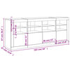 vidaXL Sideboard with LED Lights Grey Sonoma 163x37x67 cm