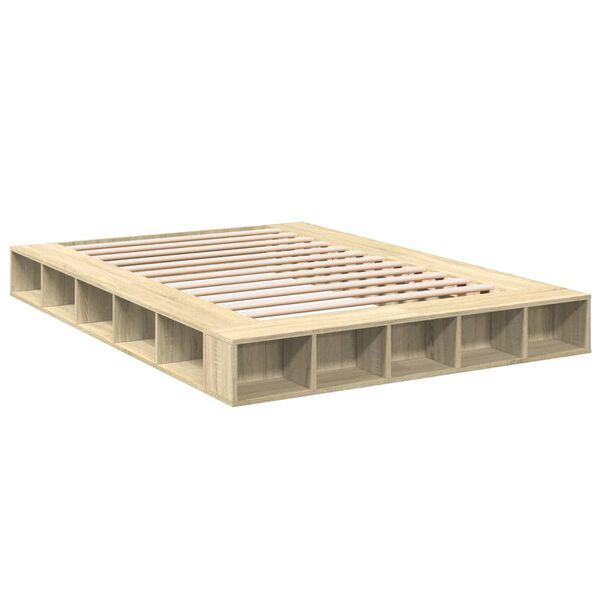 vidaXL Bed Frame without Mattress Sonoma Oak 150x200 cm King Size