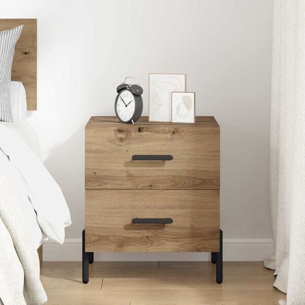 vidaXL Bedside Cabinet Artisan Oak 40 x 35 x 47.5 cm Engineered Wood