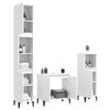vidaXL 3 Piece Bathroom Furniture Set White Engineered Wood