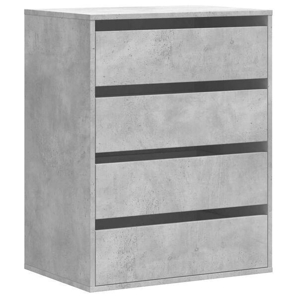 vidaXL Corner Chest of Drawers Concrete Grey 60x41x76 cm Engineered Wood