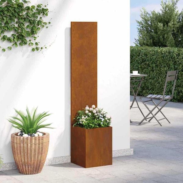 vidaXL Garden Privacy Screen Rusty 32 x 140 cm Weathering steel